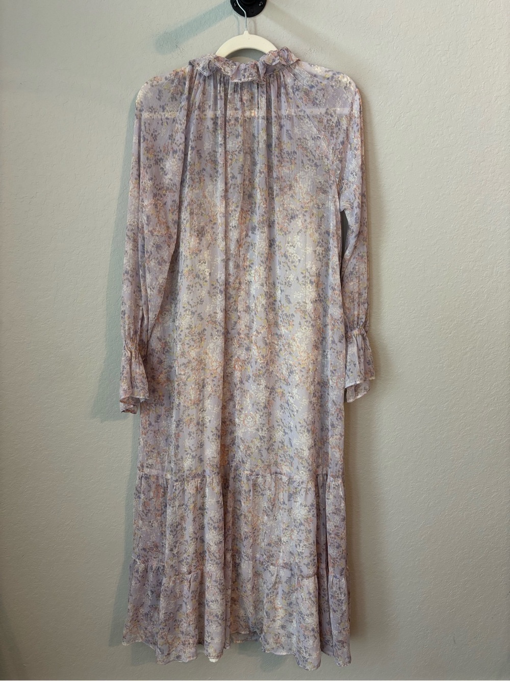 Vici Lavender Floral Tiered Maxi Dress Size Small - Picture 4 of 6